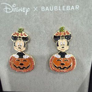 Disney X Baublebar Mickey In Jack-O-Lantern Earrings